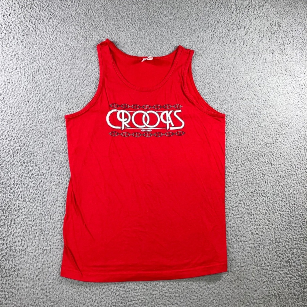 Crooks & Castles Tank‎ Top Men M Red Cotton Graphic Chain Streetwear Skater y2k